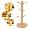 Coffee Cup Holder Space Saving Bamboo Coffee Mug Tree Rack Holder Organizer for Storage Display Drying Mugs Coffee Mug Tree Rack