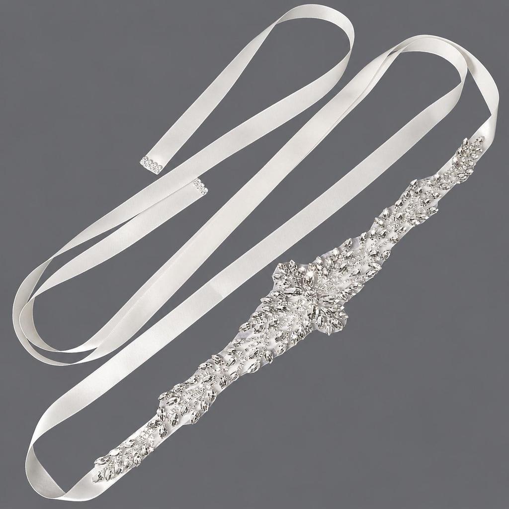 Elegant Silver Rhinestone Wedding Belt – Versatile High-End Dress Accessory for Fashion Shows and Performances