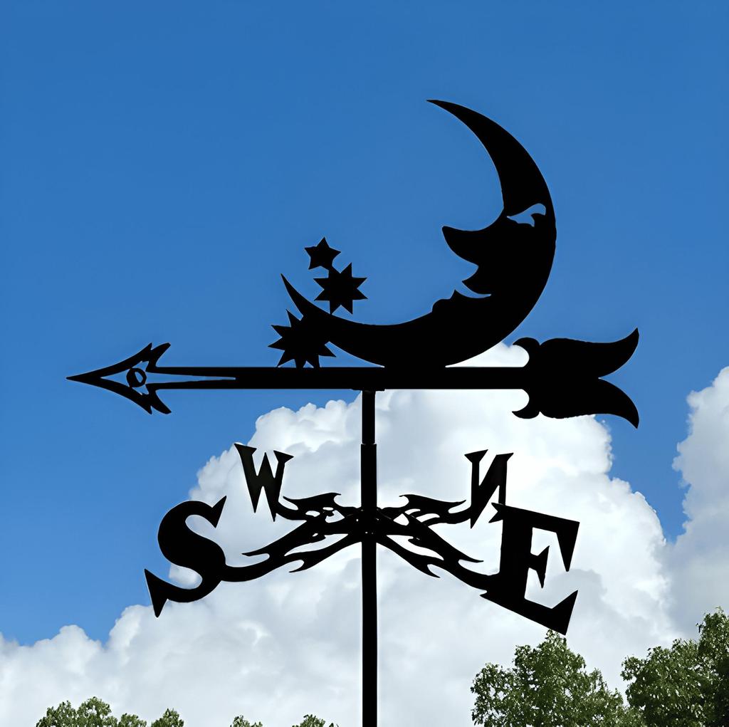 Decorative Iron Weather Vane - Outdoor Metal Roof Ornament