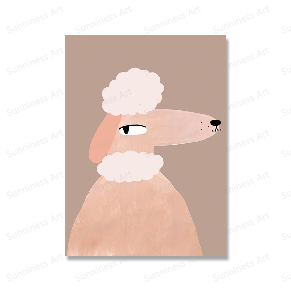 Hund Gans Kaninchen Bär Wildflower Cartoon Poster Obst Apfel Birne Wand Kunst Leinwand Malerei Drucke Bilder Baby Kinder Zimmer Dekor