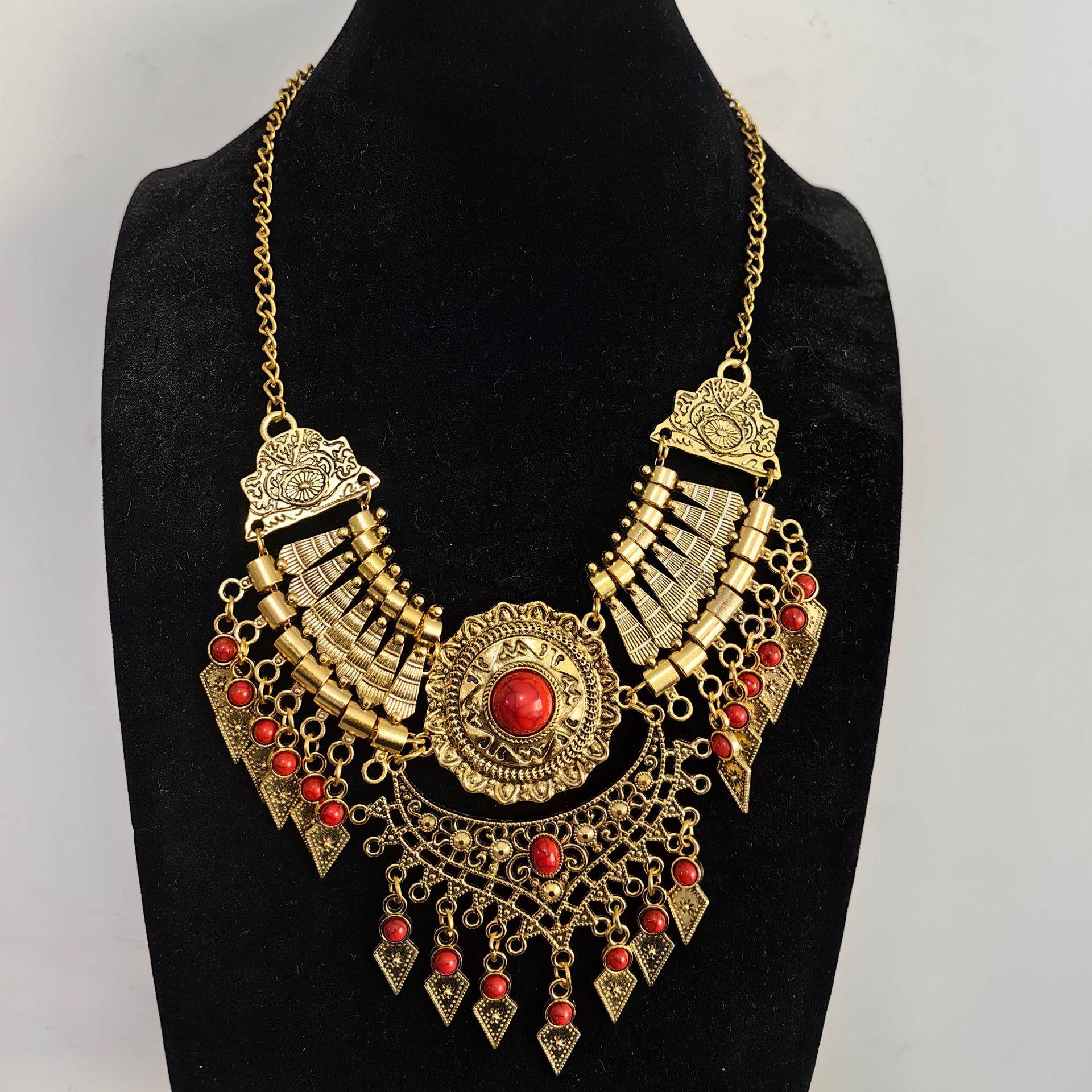 

Винтажное этническое ожерелье с кисточкой в виде капли воды и цепочка для ключиц