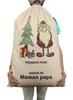 Printtoo Große Kordelzug-Canvas-Tasche, Weihnachtssack, Weihnachtsmann-Geschenksack, individuelles Partygeschenk, 2 Stück, 68,6 x 50,8 cm
