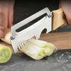 1 Stück 2-in-1 Schälmesser & Sparschäler, Ergonomischer Holzgriff Edelstahlklinge, Multifunktionaler Obst Kartoffel Gemüse Sparschäler