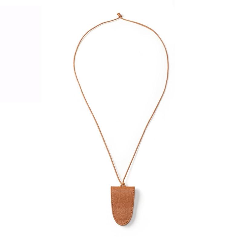 

Leather Sunglass Holder with Lanyard Magnetic Leather Glasses Eyeglass Hanger Clip for Car Sunglass Clip Glasses Holder коричневый