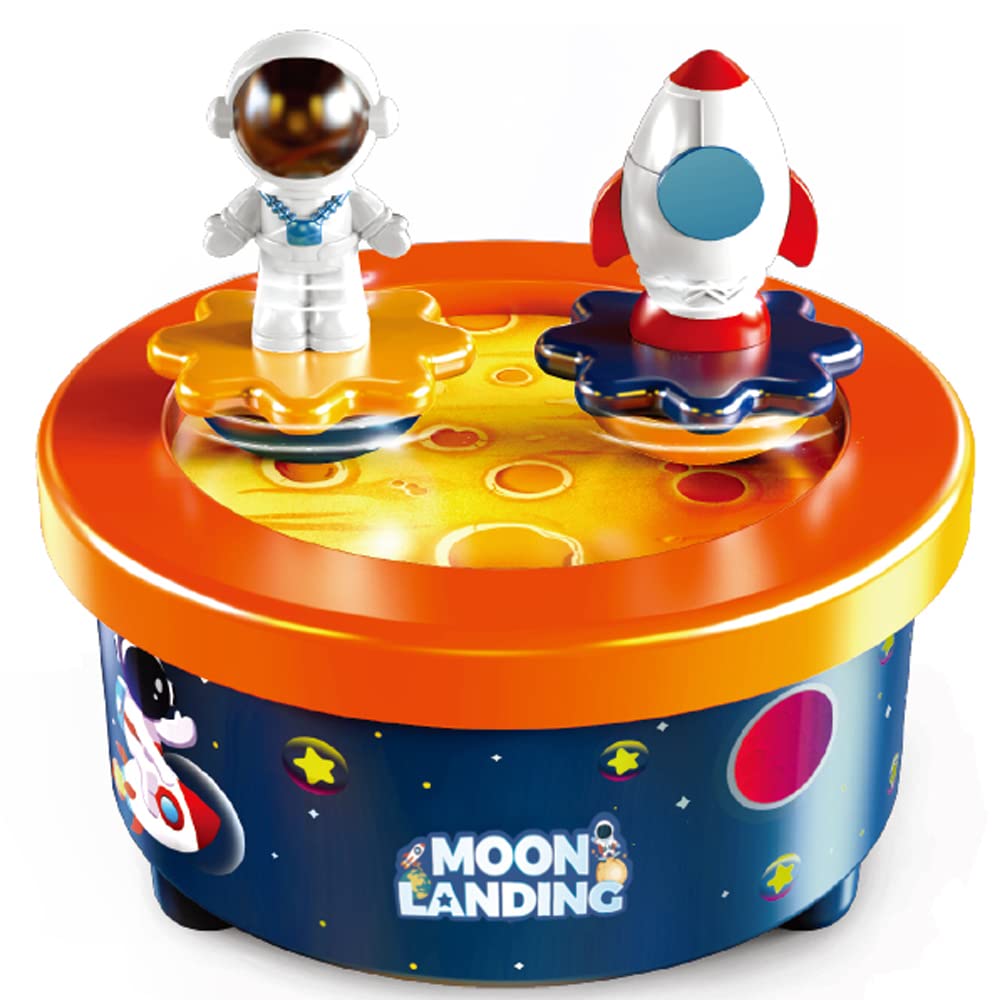 

Space Orbit Music Box, Astronaut & Rocket Spinning Toy, Kids Desk Toy, Christmas Gift, Engaging Plaything
