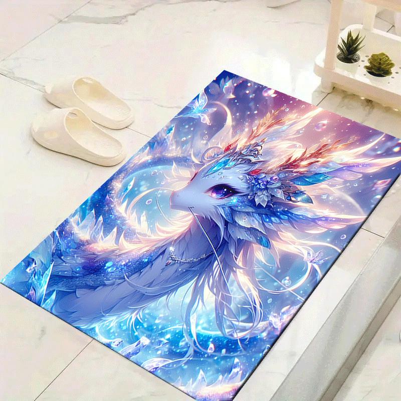 

1pc Beautiful dragon Design Indoor Area Rug - Soft, Anti-Slip, and Durable Gaming Room Decor for Bedroom 60cm by 90cm