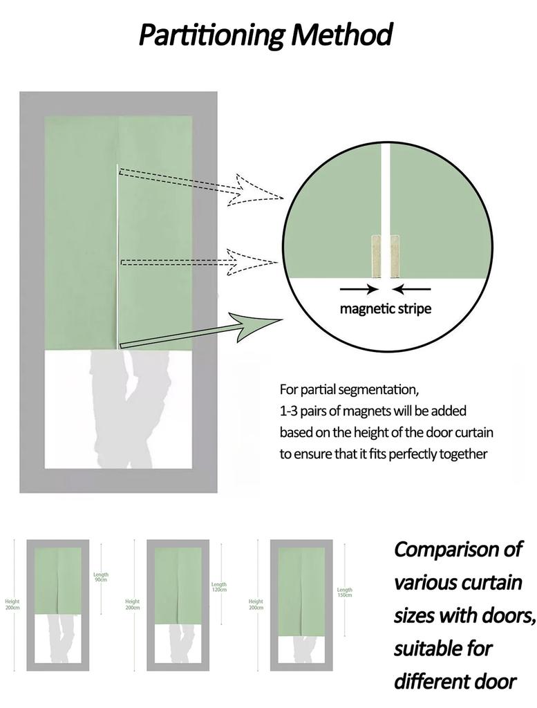 1pc Japanese-Style Door Curtain with Elegant Bamboo Design, Easy Rod Pocket Installation, Size 34x56 Inches – Perfect for Room/E