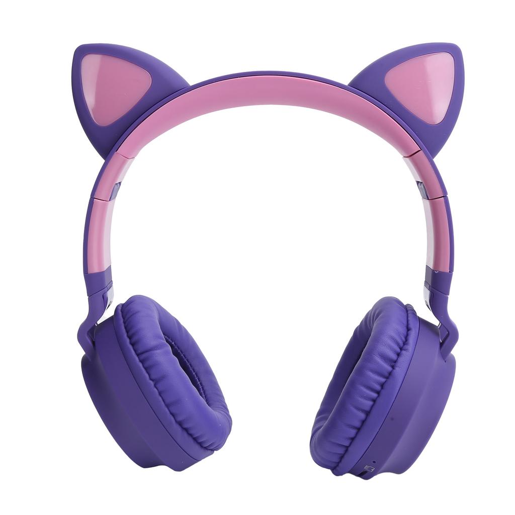 Katzenohren-Kopfhörer 3D LED-Licht Kabellos Bluetooth 5.0 Faltbare Headsets mit Mikrofon