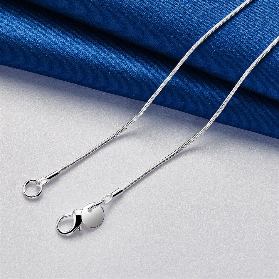925 Sterling Silver Exquisite Rose Flower Necklace Women Fashion Party Favor Wedding Accessories