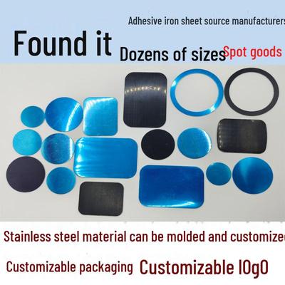 Magnetischer Patch-Telefonhalter: Runde und rechteckige schwarze magnetische Patches mit selbstklebender Rückseite.