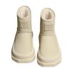 Soft leather version~ thick-soled inner heightening snow boots women's 2024 new winter piled thickened heightening cotton shoes women's shoes