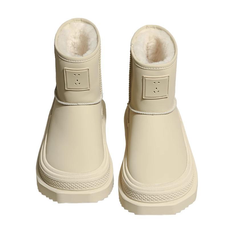 Soft leather version~ thick-soled inner heightening snow boots women's 2025 new winter piled thickened heightening cotton shoes women's shoes