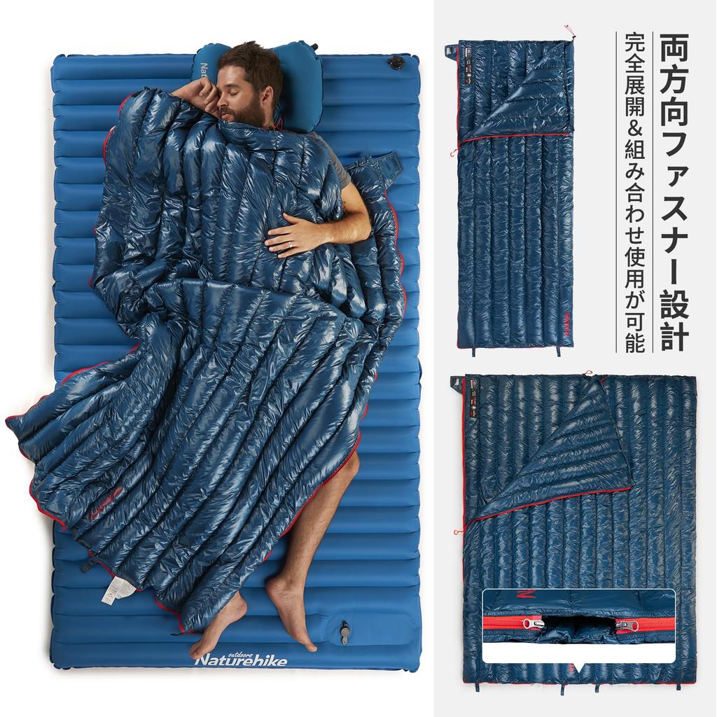 Naturehike Down Sleeping Comfortable Temperature Thermal For Outdoor Sleeping in Disaster Storage Bag Included Bag, Envelope-Style, Ultra-Lightweight,