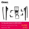 For Hyundai Santa Fe - Car Interior Center Console Transparent TPU Protective Film Anti-scratch Repair Film Accessories