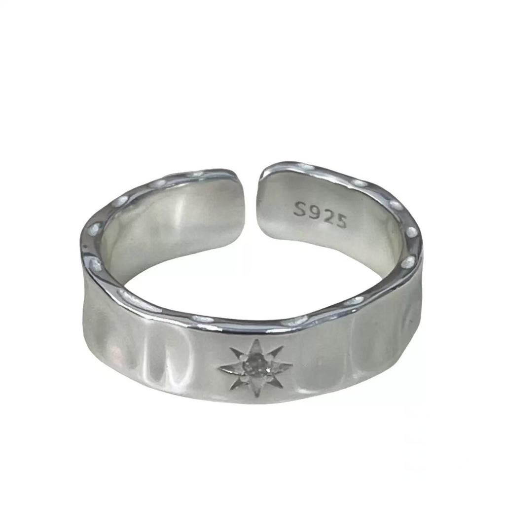 925 Sterling Silver Designer Jewelry Star Zircon Rings For Women Couple Wedding Engagement Luxury Accessories Argent 925