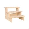 Wooden Display Shelf, Tiered Organizer Stand, Desktop Figurine Rack, Home Office Decor Natural Wood