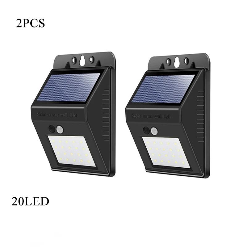 Outdoor Waterproof LED Solar Light Eco-Friendly PIR Motion Sensor Wall Light Solar Powered Street Lamp Yard Garden Decoration