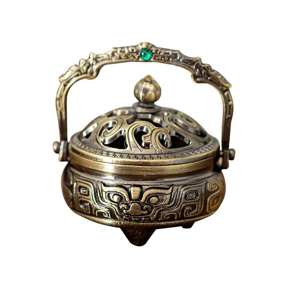Chinese Style Incense Censer Alloy Fragrance Holder New Incense Burner Desktop Ornament