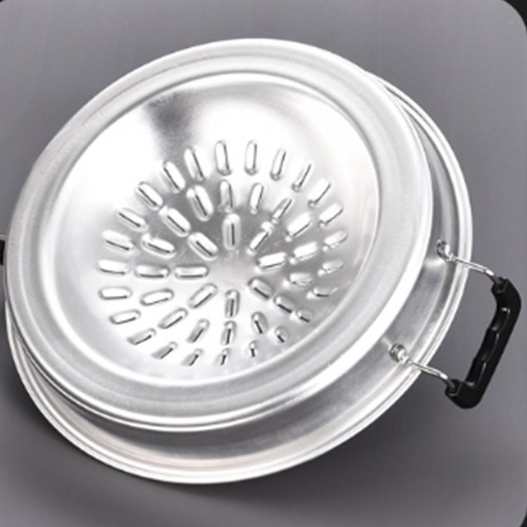 Barbecue Grill Pot Steak Grill Charcoal Pan Multifunctional Aluminum Barbecue Grill Hot Pot for Family Gathering Outdoor Picnics