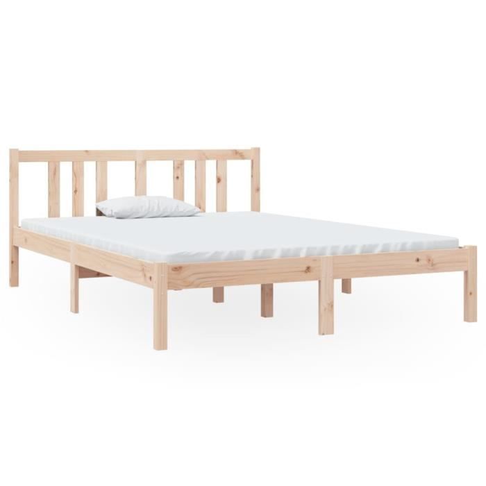 VidaXL Bed Frames Solid Wood 135x190 Cm Double 814859