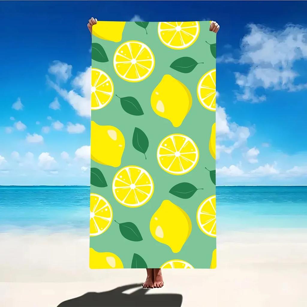 Fruit Pattern Summer Beach Towel Large Size Travel Camping Absorbent Beach Towels Super Soft Summer Swimming Towel Bath Towel