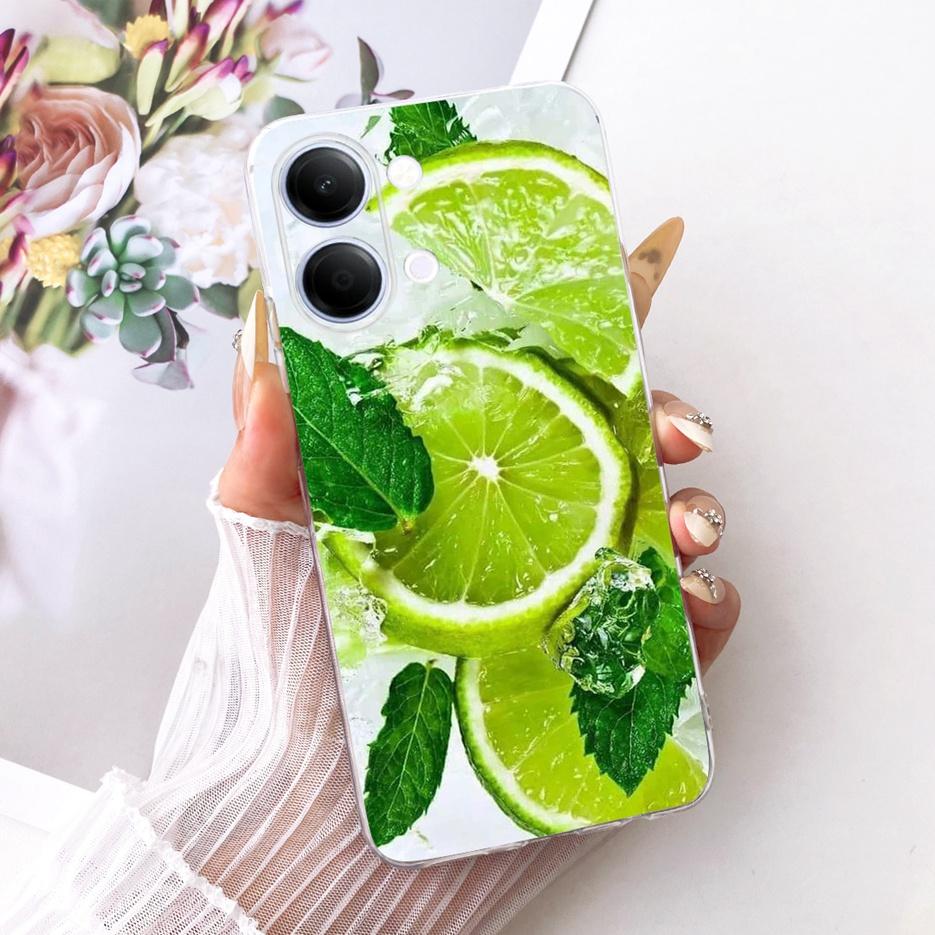 For Vivo Y05 4G Case Colorful Flowers Painted Cover Clear Silicone Soft Slim Phone Case For Vivo Y11d Y 05 VivoY05 VivoY11d Bags