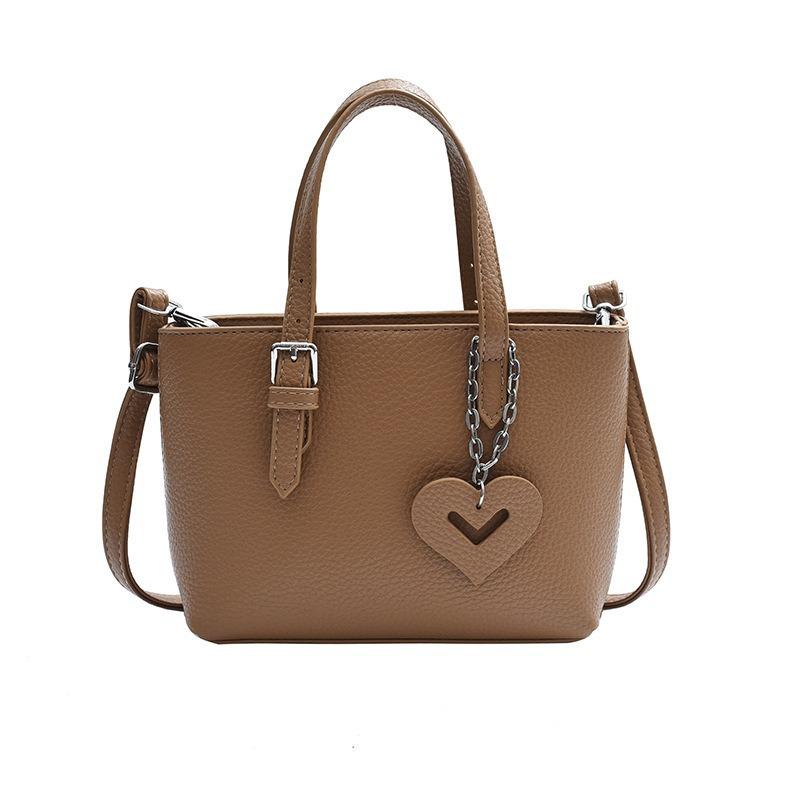 

Lychee Texture Soft Bucket Bag, New Niche Style Handbag, Versatile Shoulder and Crossbody Bag светло-коричневого