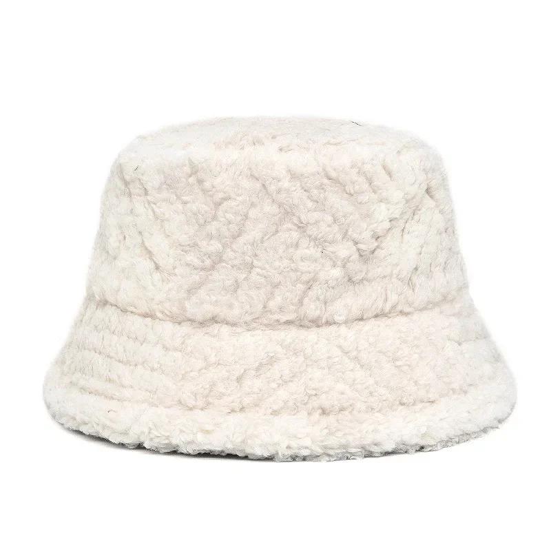 Winter Warm Fur Bucket Caps Women Men Outdoor Keep Warm Fluffy Panama Female Thickened Rabbit Hair Windproof Fisherman Caps