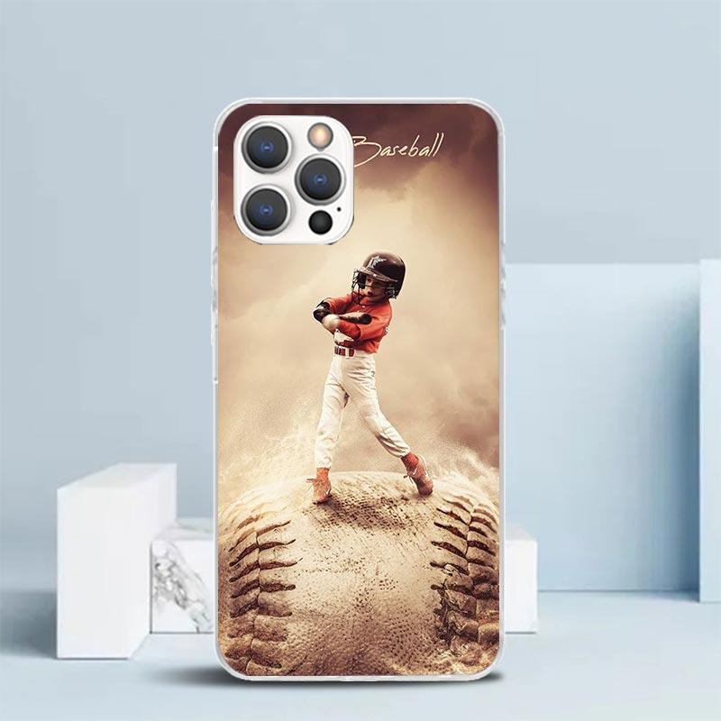 Baseball Sport Soft Cover for iPhone 16 17 Air 15 14 Pro Max 16E Phone Case 13 Mini 12 11 7 SE 8 Print Pattern Fit Cases 16 17 A