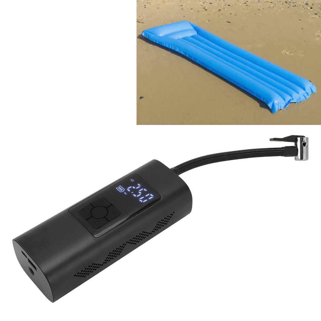 Cordless Tire Inflator Portable Air Compressor 60W 150PSI 6000mAh Portable Electric Air Pump with Pr