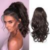 Synthetic Claw Long Wavy Curly Wavy Ponytail Clip In Hair Extensions 12Inch Ponytail Wig For Women Daily Use