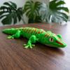 Animal Desk Decoration 3D Printed Leopard Gecko Figurine, Realistic Articulated Chameleon Fidget Toy, Moveable Joints Figure Flexible Jointed