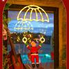 Christmas Parachute Light with Santa Claus 8 Mode Hanging Xmas Lamp for Roof Eave Porch Balcony Fence Tree Home Room Decor Light