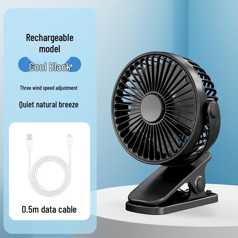 USB Mini 360° Portable Silent Clip Fan for Desktop & Stroller