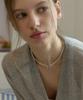 Opendoorstudio Pearl Gemstone Necklace Silver