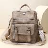 Vintage Women's Backpack PU Dual-purpose Shoulder Bag Large Capacity Commuter Backpack