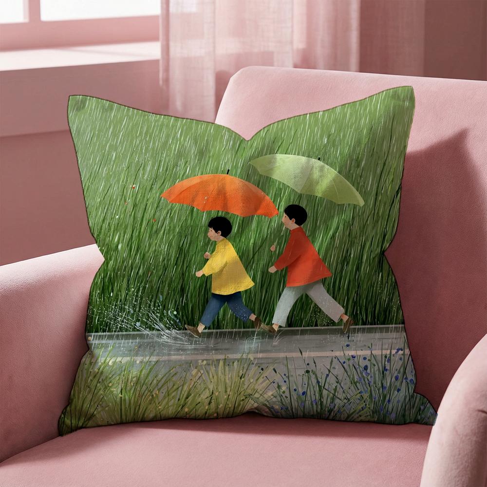 Childhood memories Cushion Cover Multi-Scene Pillow Cover for Home & Car - Reversible, Soft & Durable for Daily Use