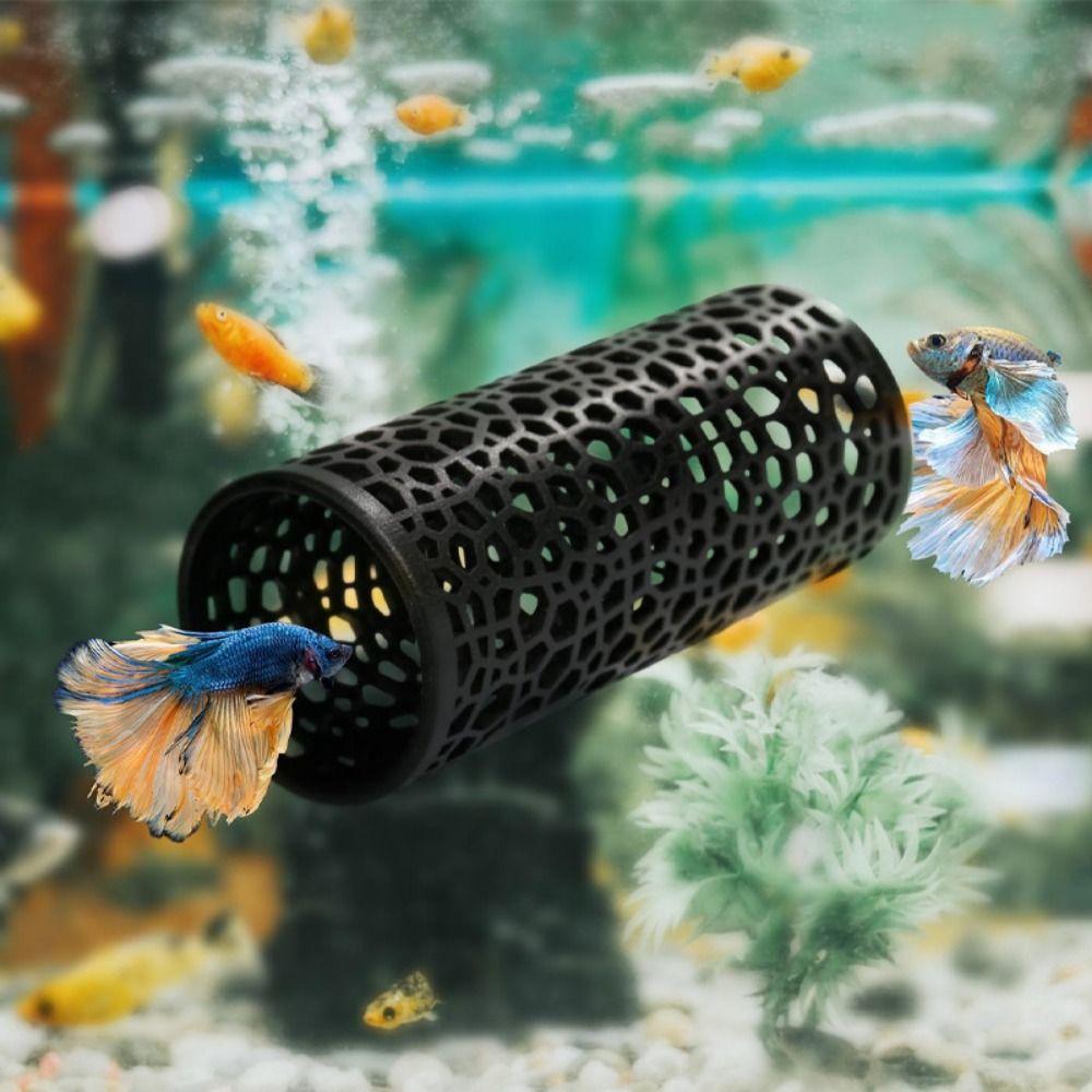 

2pcs Random Color Betta Fish Tube Toy Plastic Shrimp Hollow Tunnel Fish Swim Tube Aquarium 2pcs/set