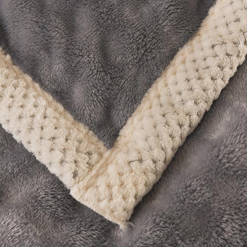 Luxurious Plush Flannel Blanket - Thick Soft Cozy For All Seasons Perfect For Bed, Sofa, Or Office Naps Elegant Home Decor
