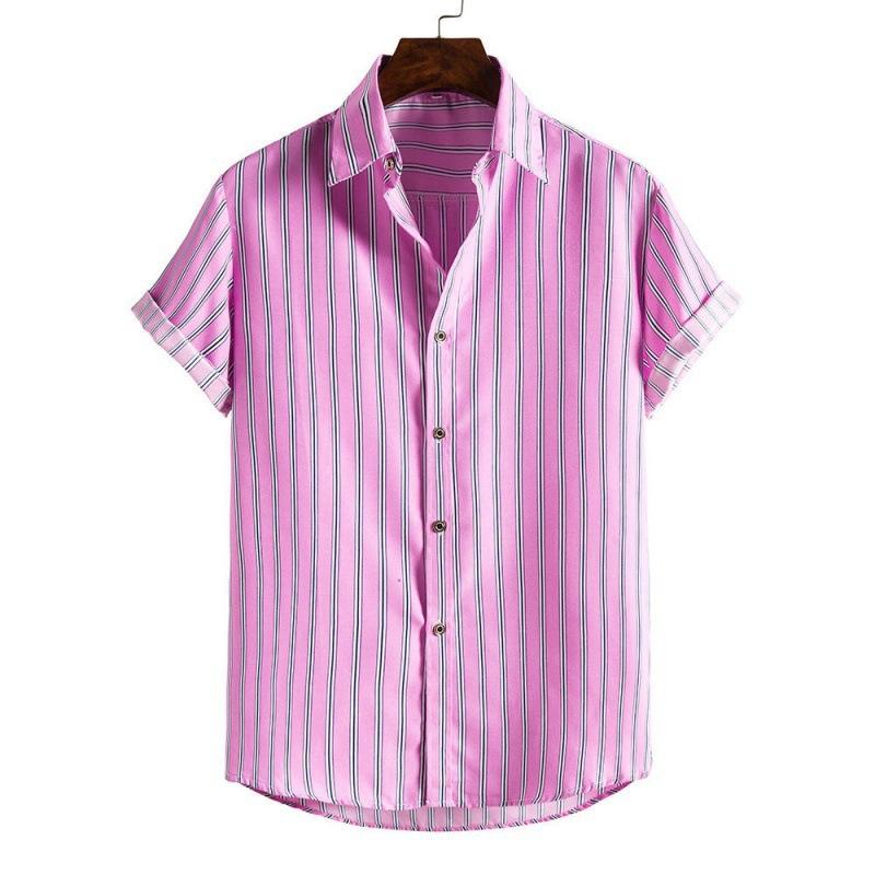 3D Printed Spring Summer Men's Beach Shirt Hawaiian Short Sleeve Flower Shirt Men's