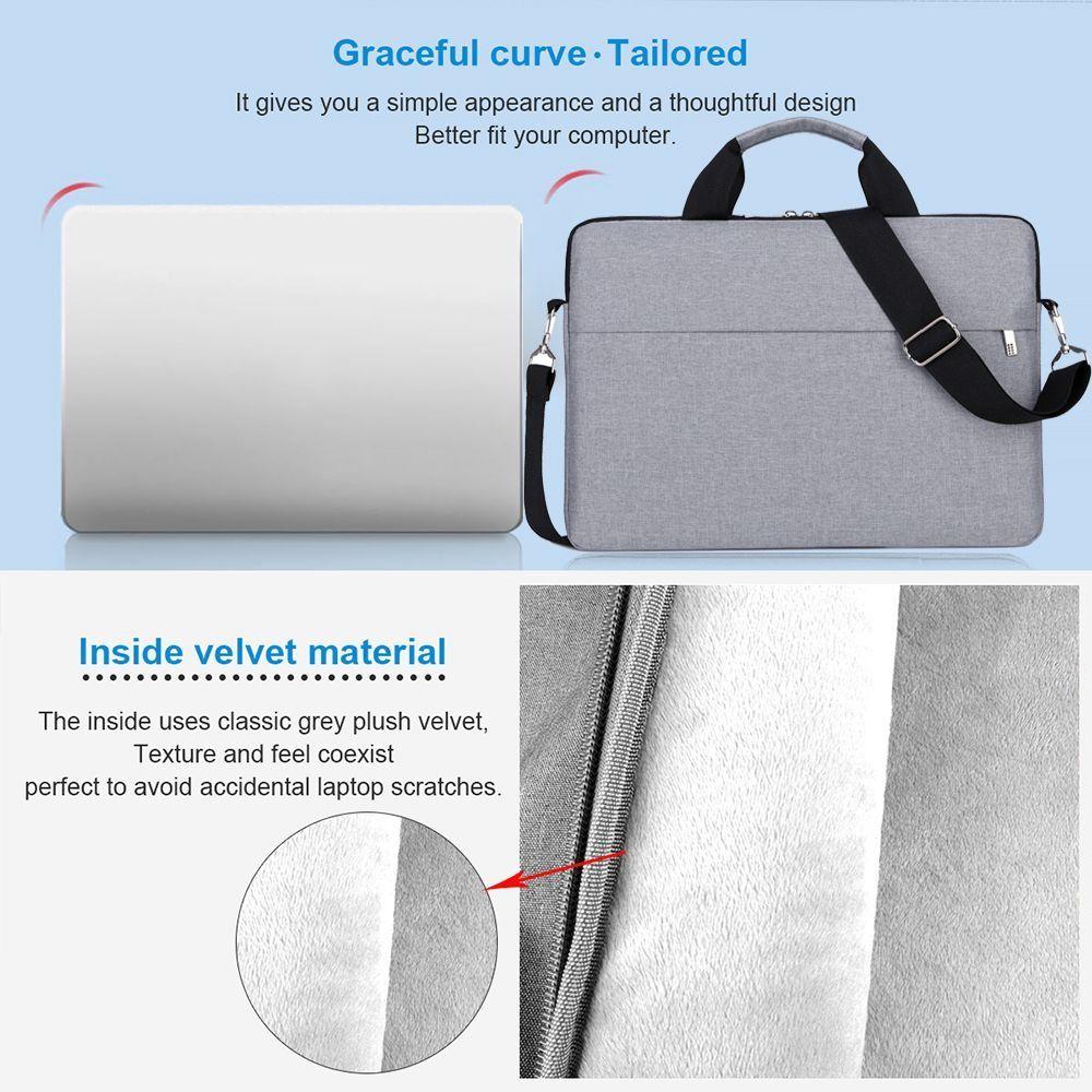 Universal Laptop Sleeve Case Shockproof Ultra Thin Laptop Handbag Large Capacity Shoulder Bag Fashion Tablet Protective Pouch