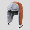 Cold Winter Casual Men Plush Lining Russian Ski Snowboarding Warm Hat with Earmuffs
