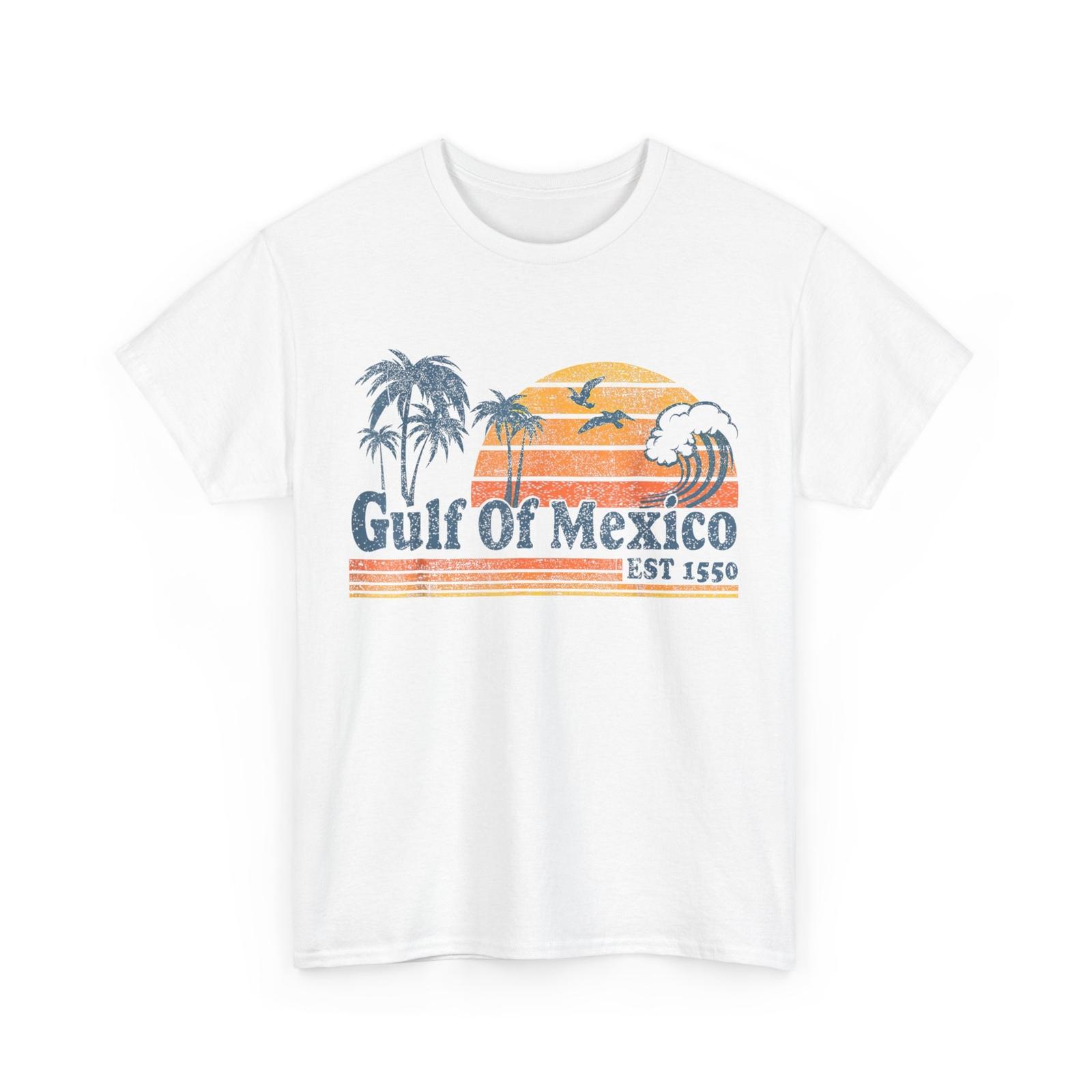 Gulf of Mexico Est 1550 T-shirt Gulf of Mexico Beach Retro Vintage T-shirt L