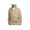 Stand Collar Loose Fit Logo Zip Long Sleeve Jacket Men Jacket Khaki FB8623-247
