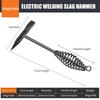Welding Chipping Hammer/Slag Hammer with Coil Spring Handle, Forge Hardended Steel Industrial Welding Hammer