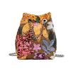 Advanced and Shiny Water Bucket Bag, New Linen Embroidery Niche Chain Women's Shoulder Bag