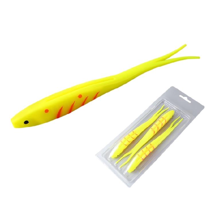 Soft Lure 17.5cm 18g Artificial Swimbait Forked Tail Fishing Lure Elastic Baits Fishing Tackle Accessories