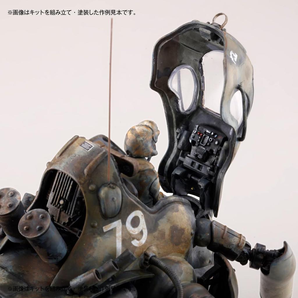 Kaiyodo ARTPLA Maschinen Krieger Kangool (Set of 2) & Maintenance Crew, 1/35 Scale Unpainted Plastic Model Kit AP045