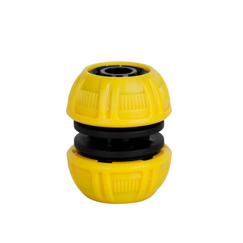 

Yellow 6-Point Hose Repair Connector & Quick Extension Fitting.