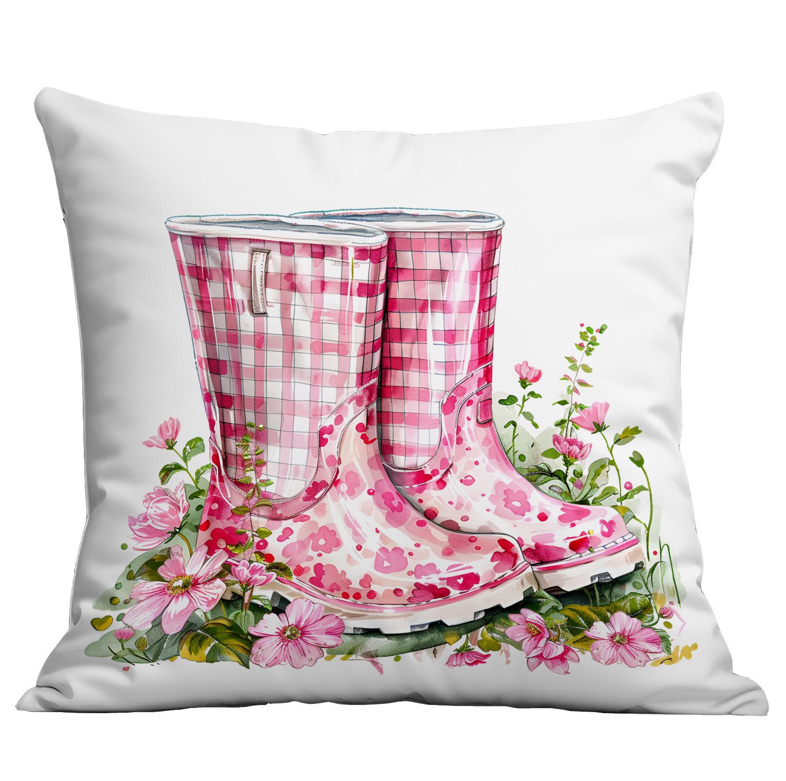 

Новая Ретро Розовая Весенняя Фермерская Наволочка для Подушки Домашняя Гостиная Диван Подушка Чехол Премиум Качество Прочный 45 * 45Cm